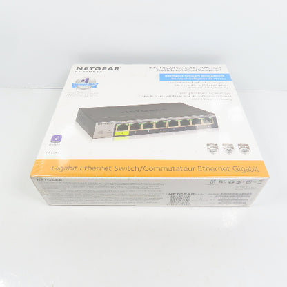 Netgear GS108T-300NAS 8-Port Gigabit Ethernet Smart Managed Switch NEW Sealed