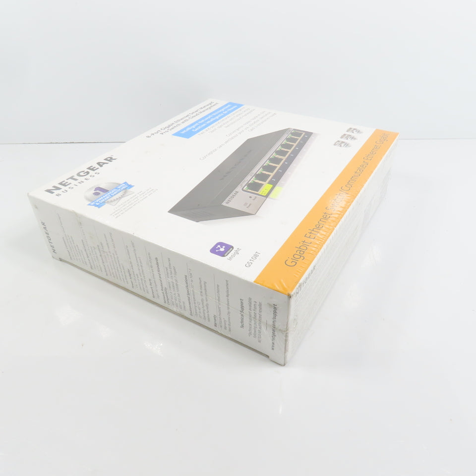 Netgear GS108T-300NAS 8-Port Gigabit Ethernet Smart Managed Switch NEW Sealed