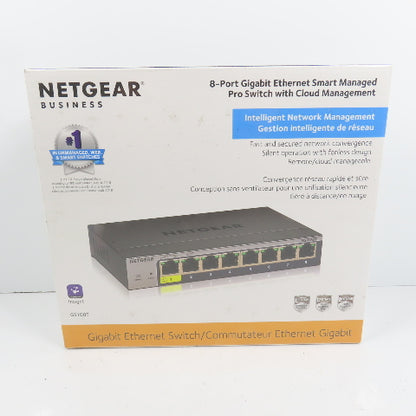 Netgear GS108T-300NAS 8-Port Gigabit Ethernet Smart Managed Switch NEW Sealed