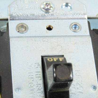 Hubbell HBL7810D HBL7810BW 30A Manual Motor Controller Switch 20HP 600V Lot Of 2