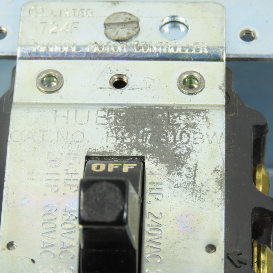 Hubbell HBL7810D HBL7810BW 30A Manual Motor Controller Switch 20HP 600V Lot Of 2