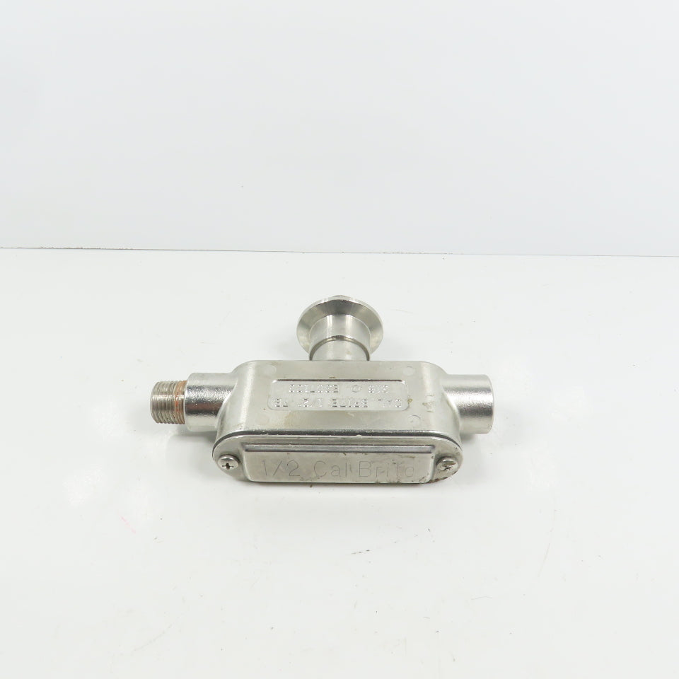 Calbrite E307133 1/2" TB 316 Stainless Steel Conduit Body W/ Cover