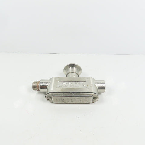 Calbrite E307133 1/2" TB 316 Stainless Steel Conduit Body W/ Cover