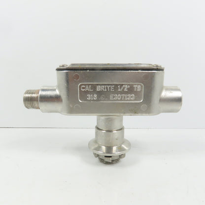 Calbrite E307133 1/2" TB 316 Stainless Steel Conduit Body W/ Cover