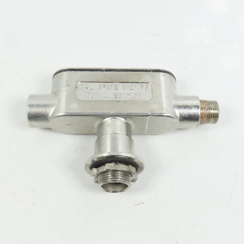 Calbrite E307133 1/2" TB 316 Stainless Steel Conduit Body W/ Cover