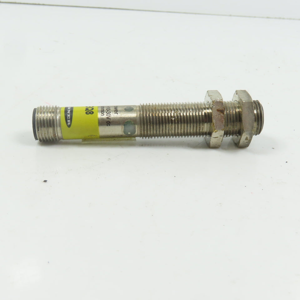 Banner M12EQ8 Threaded Barrel Photoelectric Sensor 10-30VDC