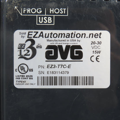 EZ Automation EZ3-T7C-E 7" TFT HMI Display & PLC Combo 20-30VDC