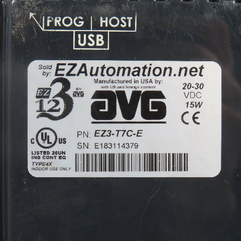 EZ Automation EZ3-T7C-E 7" TFT HMI Display & PLC Combo 20-30VDC