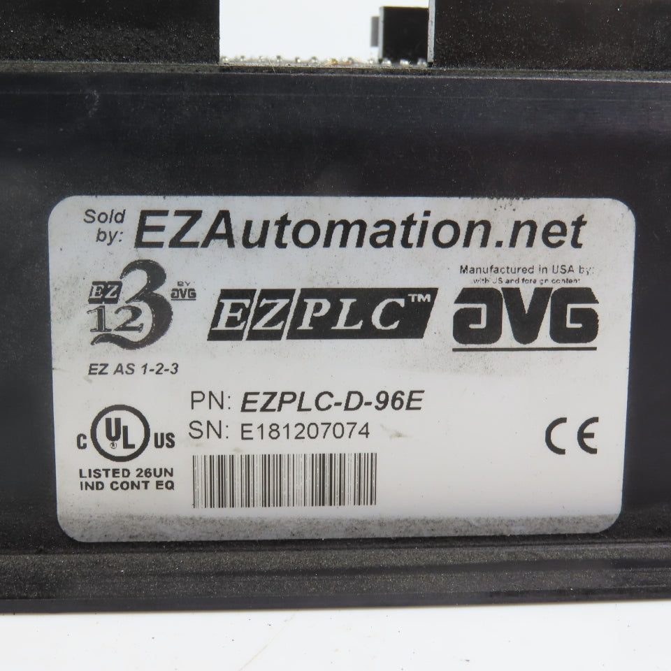 EZ Automation EZPLC-D-96E 12-Slot PLC Base 96 I/O Max (Parts/Repair)