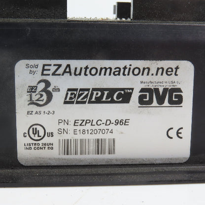 EZ Automation EZPLC-D-96E 12-Slot PLC Base 96 I/O Max (Parts/Repair)