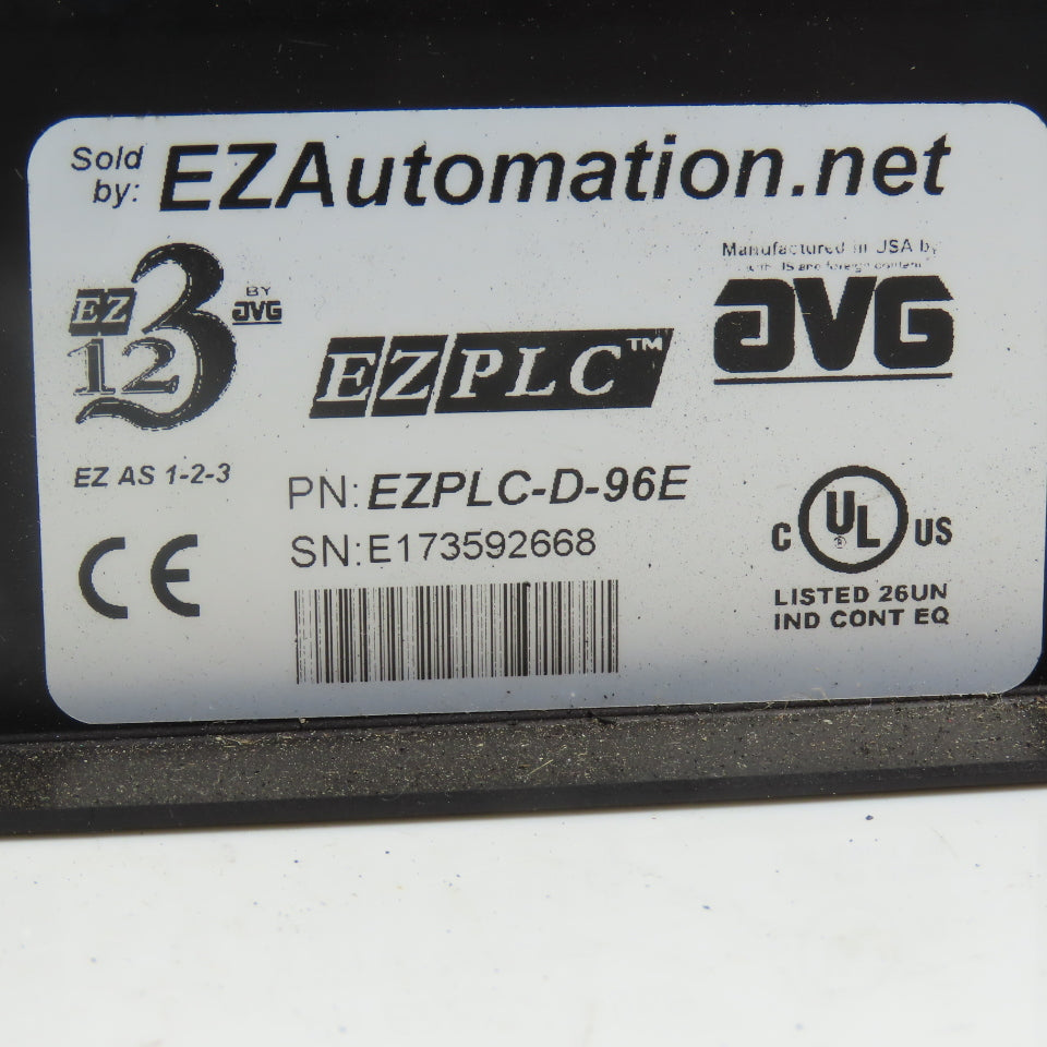 EZ Automation EZPLC-D-96E 12-Slot PLC Base 96 I/O Max