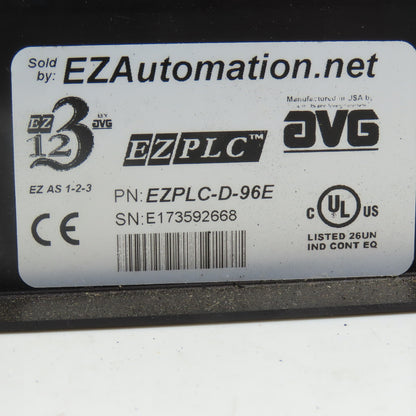EZ Automation EZPLC-D-96E 12-Slot PLC Base 96 I/O Max