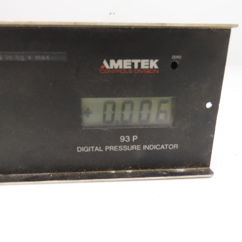 Ametek 93PLV0010BC4BC Digital Pressure Indicator Vacuum -10.000 in/Hg