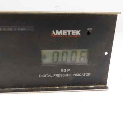 Ametek 93PLV0010BC4BC Digital Pressure Indicator Vacuum -10.000 in/Hg