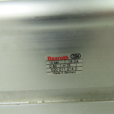 Rexroth 520 011 214 0 Pneumatic Air Cylinder 70mm Stroke 10 Bar 20mm Rod