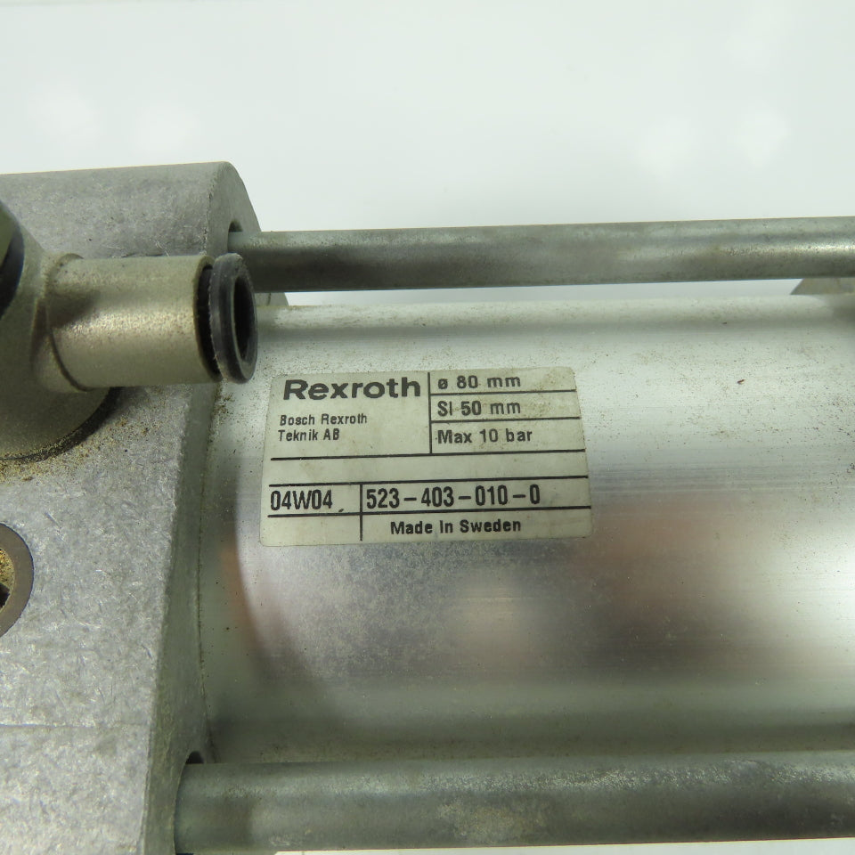 Rexroth 523-403-010-0 Double Acting Pneumatic Air Cylinder 50mm Stroke 80mm Bore