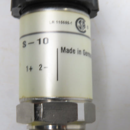 WIKA 8353098 S-10 Pressure Transmitter 0-2000 PSI 4-20mA 10-30VDC 1/2" NPT