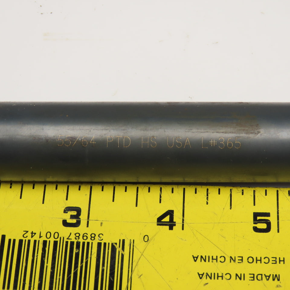 Precision Twist Drill 55/64" Coolant Thru 2 Flute HSS Spiral Drill Bit 11" OAL
