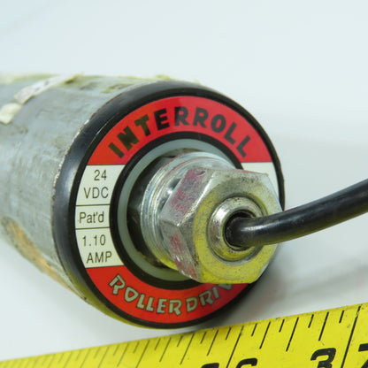 Interroll 77481 1.9" OD Powered Conveyor Roller 16-3/4" Face 17.5" BF 24VDC