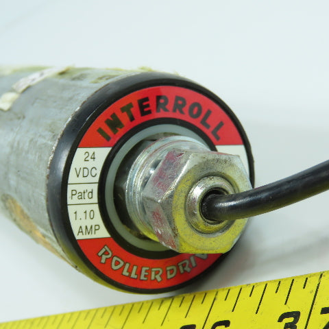 Interroll 77481 1.9" OD Powered Conveyor Roller 16-3/4" Face 17.5" BF 24VDC