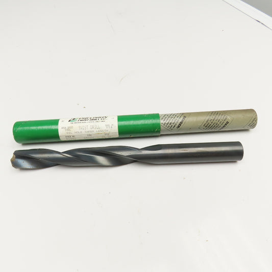 Precision Twist Drill 31/32" Coolant Thru 2 Flute HSS Spiral Drill Bit 11" OAL
