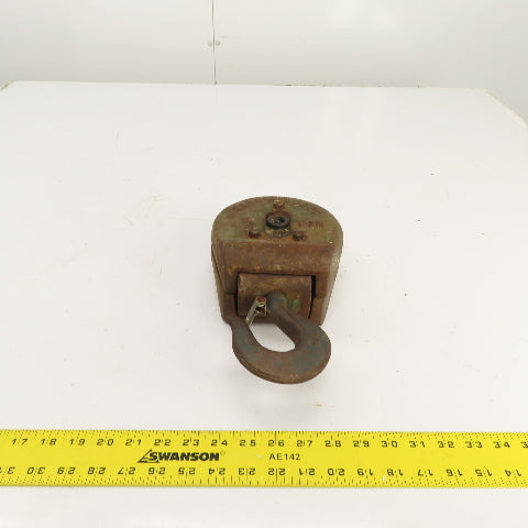 ElectroLift M-1046-A 3000LB Wire Rope Hoist Swivel Single Sheave Hook Block