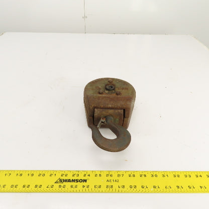 ElectroLift M-1046-A 3000LB Wire Rope Hoist Swivel Single Sheave Hook Block