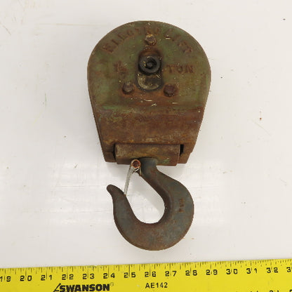 ElectroLift M-1046-A 3000LB Wire Rope Hoist Swivel Single Sheave Hook Block
