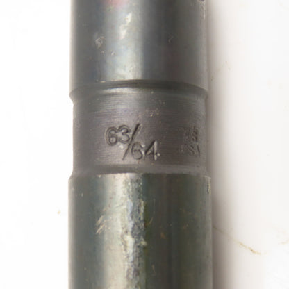 63/64" Coolant Thru 2 Flute Spiral Drill Bit 11" OAL
