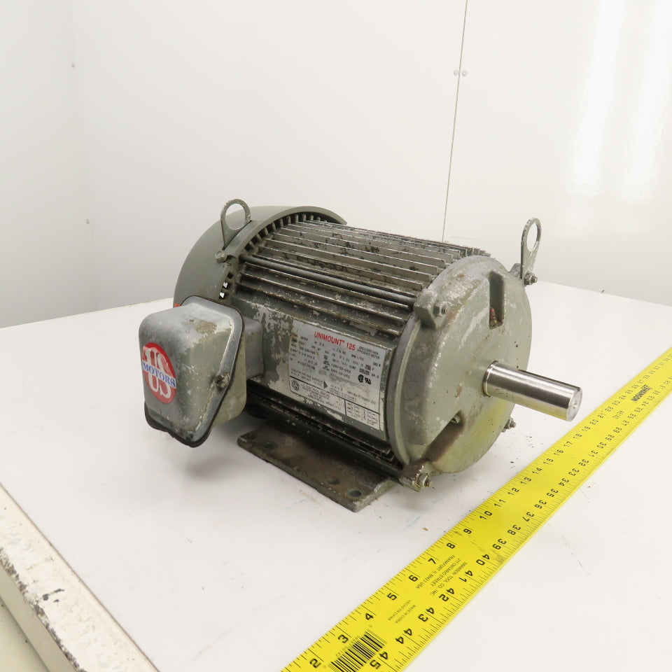 US Electrical A899A 3HP Electric Motor 208-230/460V 3PH 1750RPM 182T Tested