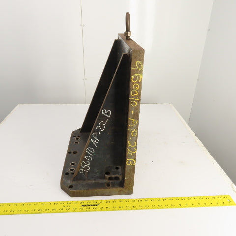 19"x 22" Right Angle Steel Set-Up Threaded Fixture Work Holding Plate 1.5" Thick