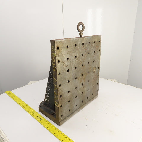 19"x 22" Right Angle Steel Set-Up Threaded Fixture Work Holding Plate 1.5" Thick