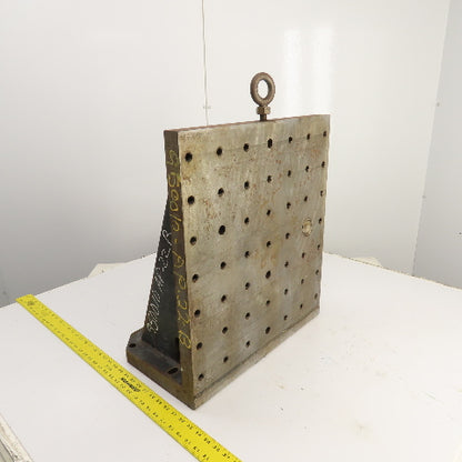 19"x 22" Right Angle Steel Set-Up Threaded Fixture Work Holding Plate 1.5" Thick