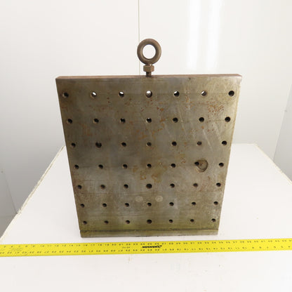 19"x 22" Right Angle Steel Set-Up Threaded Fixture Work Holding Plate 1.5" Thick