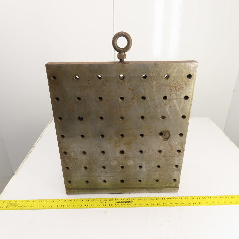 19"x 22" Right Angle Steel Set-Up Threaded Fixture Work Holding Plate 1.5" Thick