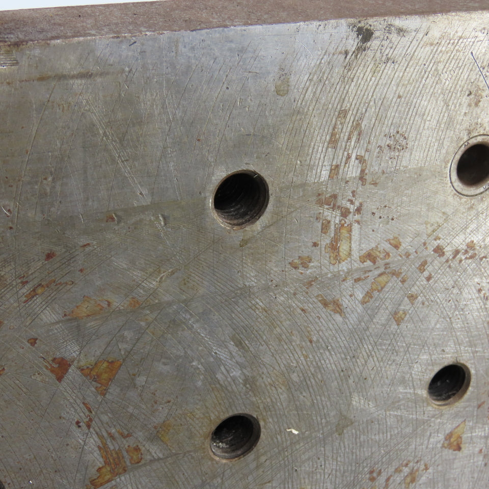 19"x 22" Right Angle Steel Set-Up Threaded Fixture Work Holding Plate 1.5" Thick