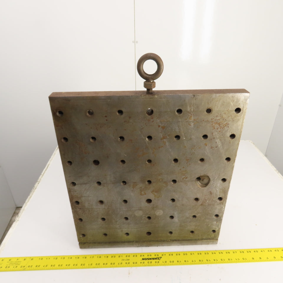 19"x 22" Right Angle Steel Set-Up Threaded Fixture Work Holding Plate 1.5" Thick