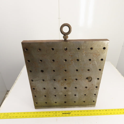 19"x 22" Right Angle Steel Set-Up Threaded Fixture Work Holding Plate 1.5" Thick
