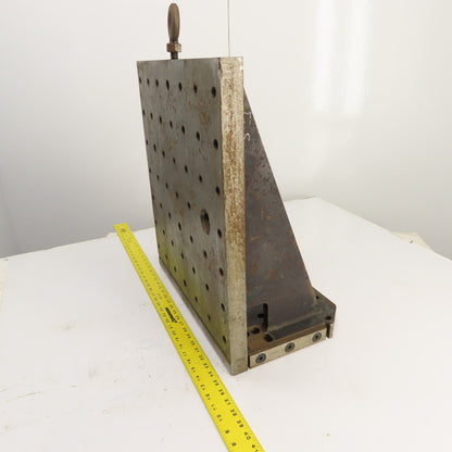 19"x 22" Right Angle Steel Set-Up Threaded Fixture Work Holding Plate 1.5" Thick