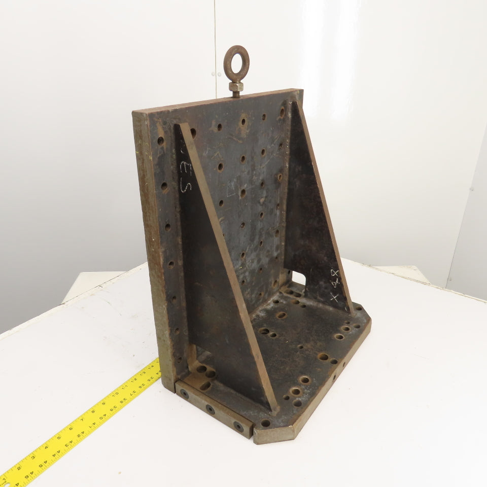 19"x 22" Right Angle Steel Set-Up Threaded Fixture Work Holding Plate 1.5" Thick