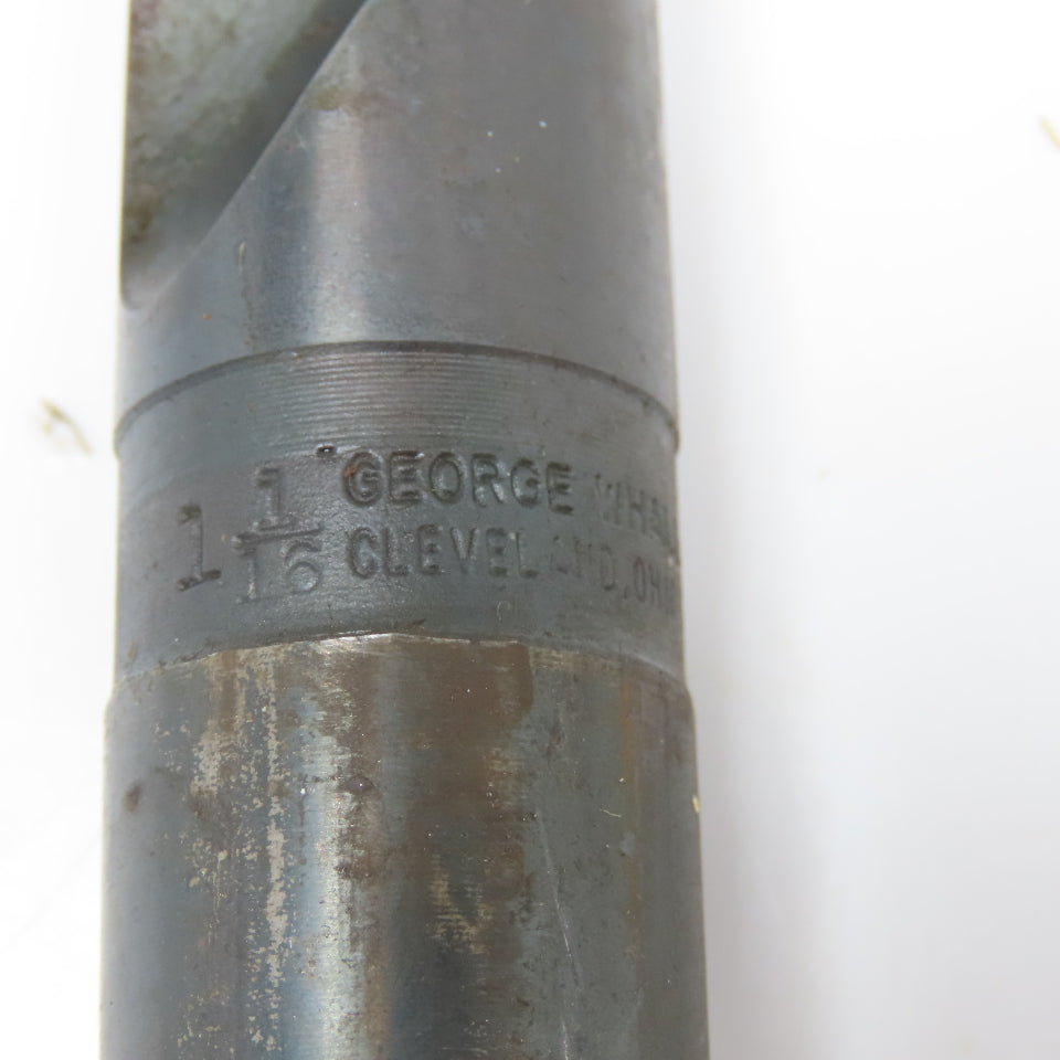 George Whalley 1-1/16" Coolant Thru 2 Flute Spiral Drill Bit 11" OAL