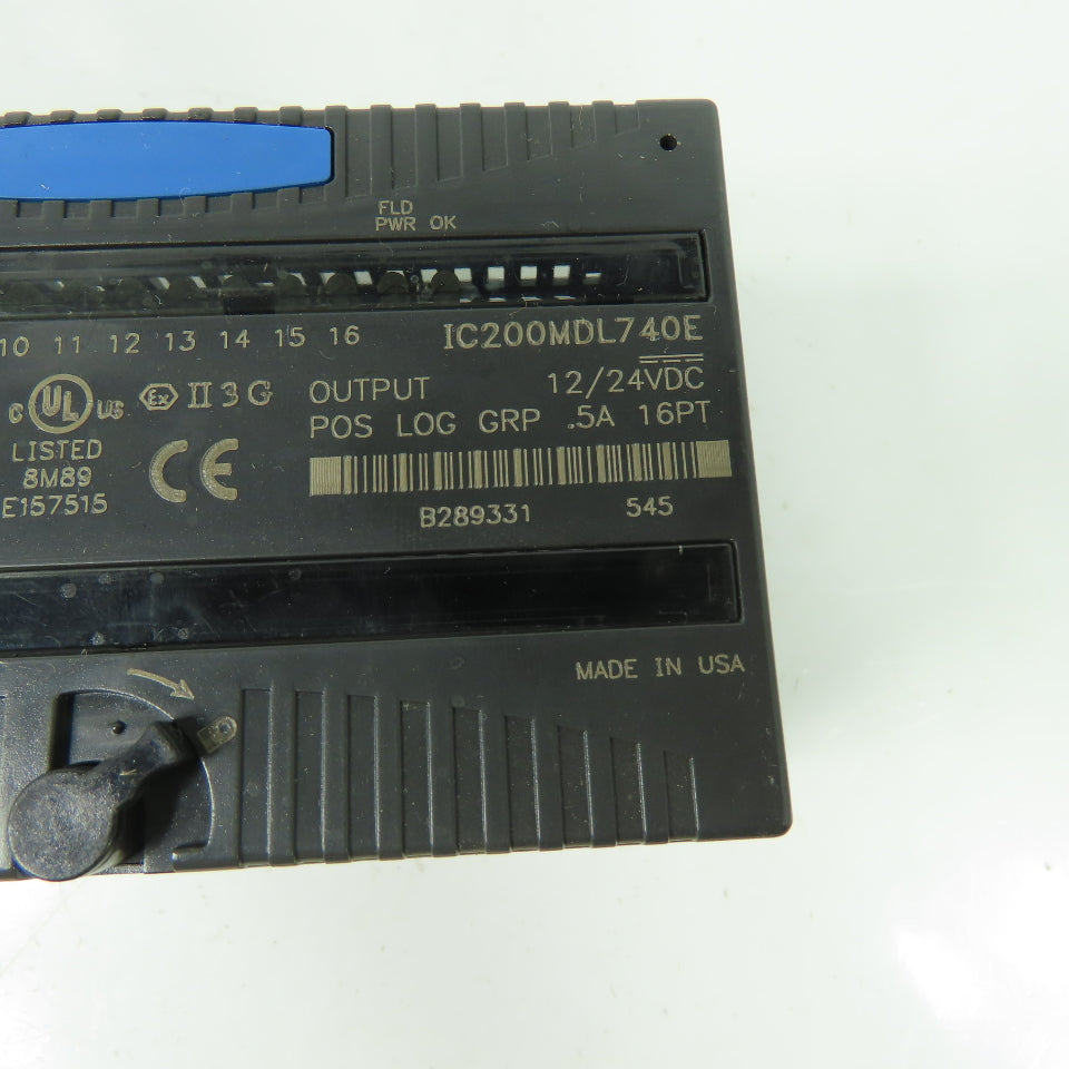 GE Fanuc IC200MDL740E Output Module 12-24VDC .5A