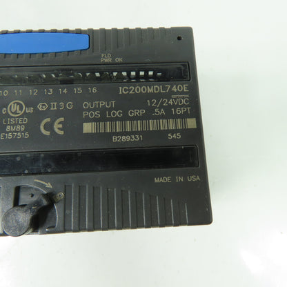 GE Fanuc IC200MDL740E Output Module 12-24VDC .5A