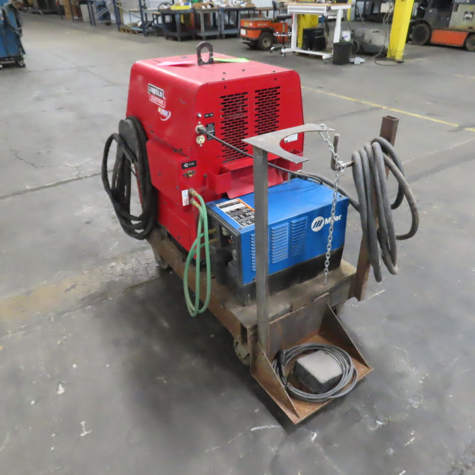 Lincoln Precision TIG 275 Welder 230/460V 1PH Foot Pedal & Cart & Miller Cooler
