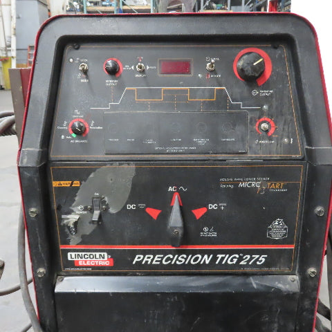 Lincoln Precision TIG 275 Welder 230/460V 1PH Foot Pedal & Cart & Miller Cooler