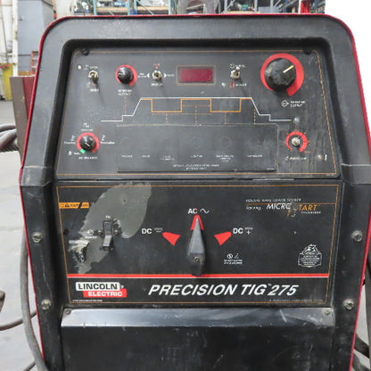Lincoln Precision TIG 275 Welder 230/460V 1PH Foot Pedal & Cart & Miller Cooler