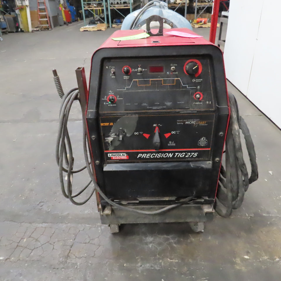 Lincoln Precision TIG 275 Welder 230/460V 1PH Foot Pedal & Cart & Miller Cooler
