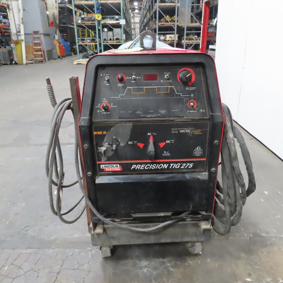 Lincoln Precision TIG 275 Welder 230/460V 1PH Foot Pedal & Cart & Miller Cooler