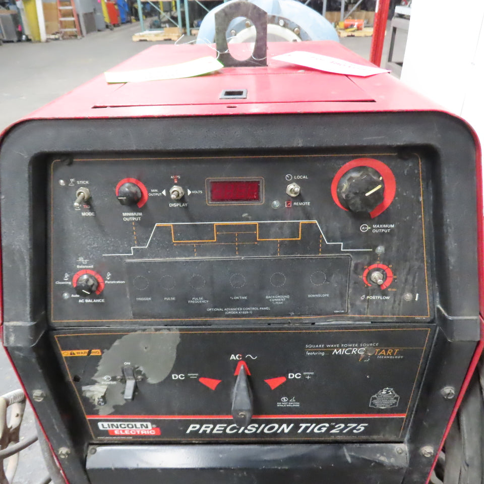 Lincoln Precision TIG 275 Welder 230/460V 1PH Foot Pedal & Cart & Miller Cooler
