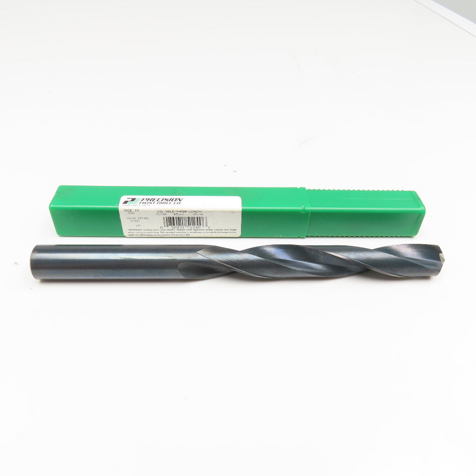 Precision Twist Drill 15/16" Coolant Thru 2 Flute Twist Drill 11" OAL